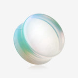 A Pair of Opalite Stone Double Flared Ear Gauge Plug