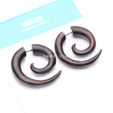 Detail View 4 of A Pair of Arang Wood Fake Spiral Hanger Earring