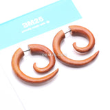 Detail View 4 of A Pair of Cang Wood Fake Spiral Hanger Earring