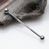 Detail View 1 of Sparkle Lined Gems Industrial Barbell-Aurora Borealis
