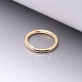 Detail View 1 of 14 Karat Gold Basic Bendable Hoop Ring