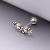 Detail View 1 of Bali Beads Arch Sparkle Cartilage Tragus Barbell Stud-Aurora Borealis