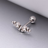 Detail View 1 of Bali Beads Arch Sparkle Cartilage Tragus Barbell Stud-Clear Gem