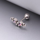 Detail View 1 of Bali Beads Arch Sparkle Cartilage Tragus Barbell Stud-Vitrail Medium
