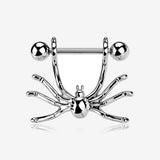 A Pair of Spider Dangle Steel Nipple Shield
