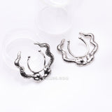 Detail View 1 of Double Snake Serpent Clip On Non-Piercing Nipple Shield Ring