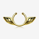 Golden Angel Wings Clip On Non-Piercing Nipple Shield Ring