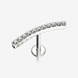 Brilliant Sparkle Gems Journey Top Internally Threaded Steel Labret