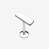 Minimalist Rectangular Bar Top Internally Threaded Steel Labret*
