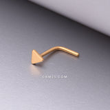 Detail View 1 of Golden Triangle Plate Top Basic Steel L-Shaped Nose Ring