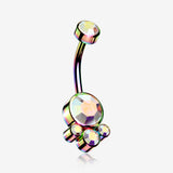 Colorline Majestic Sparkle Bali Internally Threaded Belly Button Ring