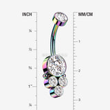 Detail View 1 of Colorline Trinity Bali Sparkle Internally Threaded Belly Button Ring-Clear Gem