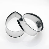 Detail View 1 of A Pair of Steel Teardrop Basic Double Flared Ear Gauge Tunnel Plug