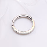 Detail View 1 of Implant Grade Titanium Iridescent Revo Lined Clicker Hoop Ring
