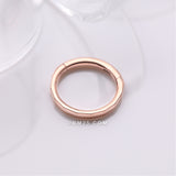 Detail View 1 of Implant Grade Titanium Rose Gold Rigid Rectangle Faceted Clicker Hoop Ring
