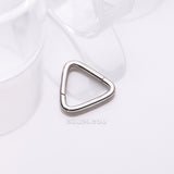 Detail View 1 of Implant Grade Titanium Triangle Basic Geometric Clicker Hoop Ring