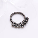 Detail View 1 of Implant Grade Titanium Blackline Bali Beads Clicker Hoop Ring