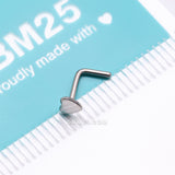 Detail View 4 of Implant Grade Titanium Heart Icon L-Shaped Nose Ring