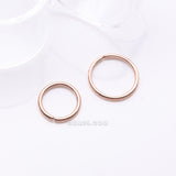 Detail View 1 of Implant Grade Titanium PVD Rose Gold Seamless Bendable Hoop Ring