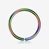 Implant Grade Titanium PVD Colorline Seamless Bendable Hoop Ring