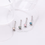 Detail View 1 of 4 Pcs of Assorted Opalite Stone Gem Nose Stud Package