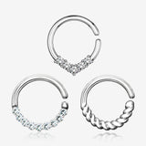 3 Pcs of Assorted Essential Bendable Hoop Ring Package