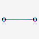 Colorline Aurora Gem Ball Industrial Barbell
