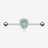Avice Turquoise Industrial Barbell-Clear Gem/Turquoise
