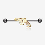 Blackline Golden Revolver Sparkle Industrial Barbell