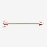 Rose Gold Classic Arrow Industrial Barbell