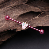 Detail View 1 of Colorline Adorable Pastel Unicorn Industrial Barbell-Pink