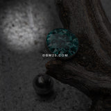 Detail View 2 of Multi-Gem Sparkle Barbell Tongue Ring-Teal