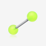 Glow in the Dark UV Acrylic Barbell Tongue Ring-Green