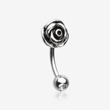 Blossom Rose Curved Barbell Eyebrow Ring