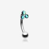 Trinity Opal Sparkle Curved Barbell Ring