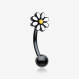 Blackline Spring Blossom Daisy Curved Barbell Ring