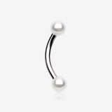 Luster Pearlescent Ball Ends Curved Barbell