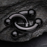 Detail View 2 of Colorline PVD Basic Horseshoe Circular Barbell-Black