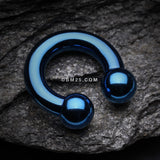 Detail View 1 of Colorline PVD Basic Horseshoe Circular Barbell-Blue