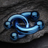 Detail View 2 of Colorline PVD Basic Horseshoe Circular Barbell-Blue