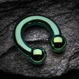Detail View 1 of Colorline PVD Basic Horseshoe Circular Barbell-Green