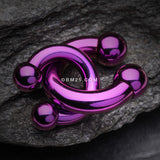 Detail View 2 of Colorline PVD Basic Horseshoe Circular Barbell-Purple