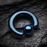 Detail View 1 of Colorline PVD Steel Captive Bead Ring-Blue