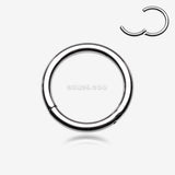 Detail View 1 of Basic Steel Seamless Hinged Clicker Hoop Ring
