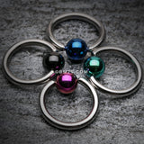 Detail View 1 of Colorline PVD Ball Ends Steel Captive Bead Ring-Black