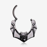 Detail View 1 of Blackline Flying Night Bat Steel Clicker Hoop Ring