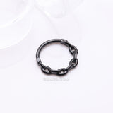 Detail View 2 of Blackline Chain Link V2 Clicker Hoop Ring