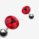 Detail View 1 of Pointy Faceted Crystal Cartilage Earring-Red