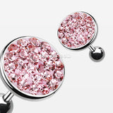 Multi-Gem Sparkle Multi-Gem Round Cartilage Earring-Pink