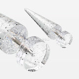 A Pair of Glitter Shimmer UV Acrylic Faux Taper Earring-Clear